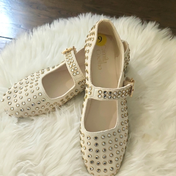 Camila Coelho Shoes - NWOT. Camila Coelho X Revolve Princess Mary Jane Flats Sz.9